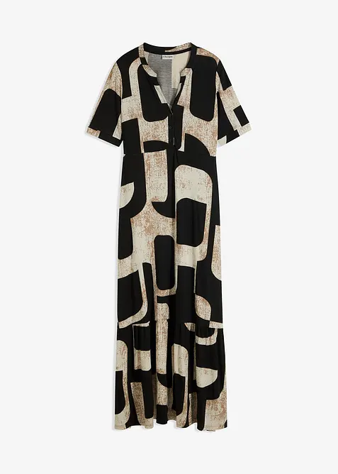 Maxikjole i myk viskosemiks, bonprix