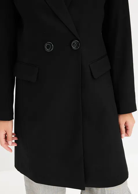 Lang blazer med V-hals, lange ermer, bonprix