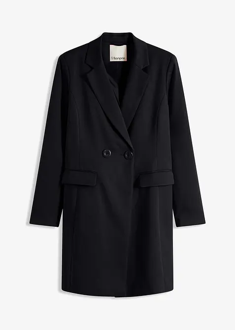 Lang blazer med V-hals, lange ermer, bonprix