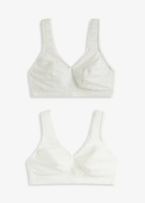 Minimizer-BH uten b&oslash;yle med &oslash;kologisk bomull (2-pack), bonprix