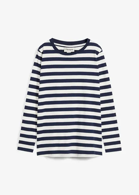 Topp i 100% &oslash;kologisk bomull med stripem&oslash;nster, bonprix