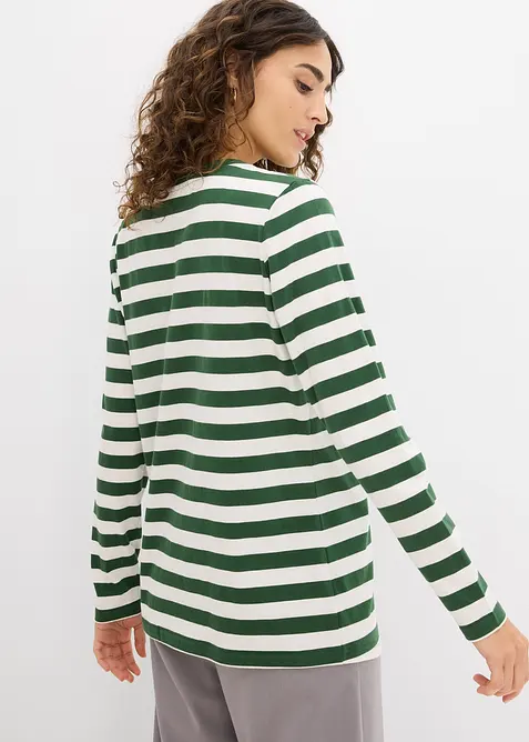 Topp i økologisk bomull med stripemønster, bonprix