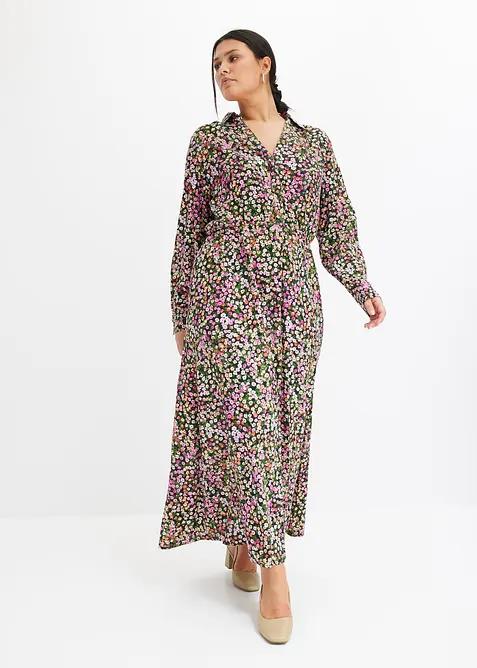 Maxikjole med trykt m&oslash;nster, bonprix