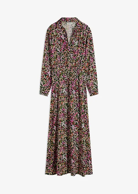 Maxikjole med trykt m&oslash;nster, bonprix