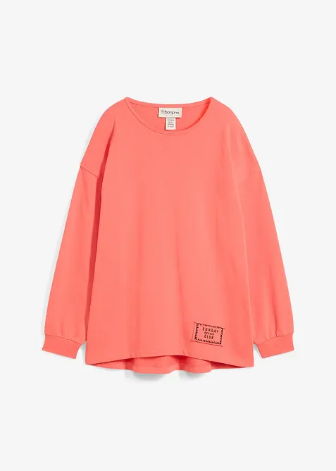 Sweatshirt i bomullsmiks med lengre bakstykke enn forstykke, bonprix