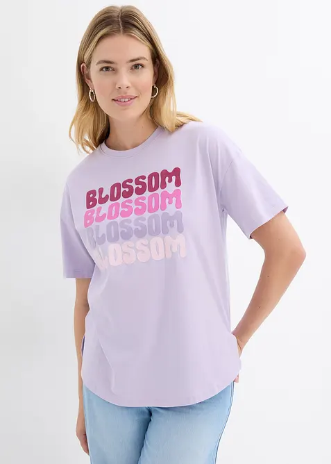 Oversized boxy topp i &oslash;kologisk bomull, bonprix