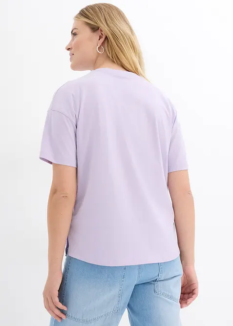 Oversized boxy topp i &oslash;kologisk bomull, bonprix