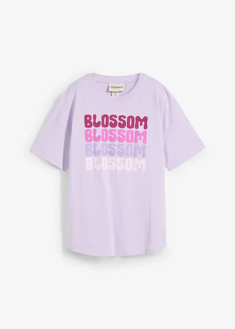 Oversized boxy topp i &oslash;kologisk bomull, bonprix