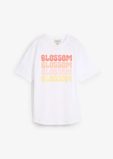 Oversized boxy topp i &oslash;kologisk bomull, bonprix