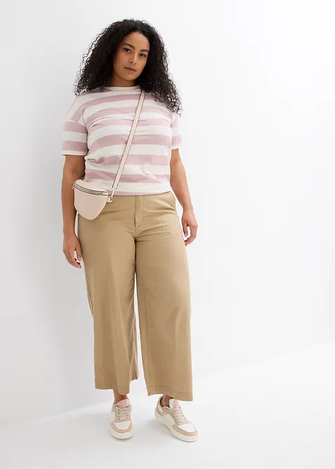 Oversized topp i 100% &oslash;kologisk bomull, bonprix