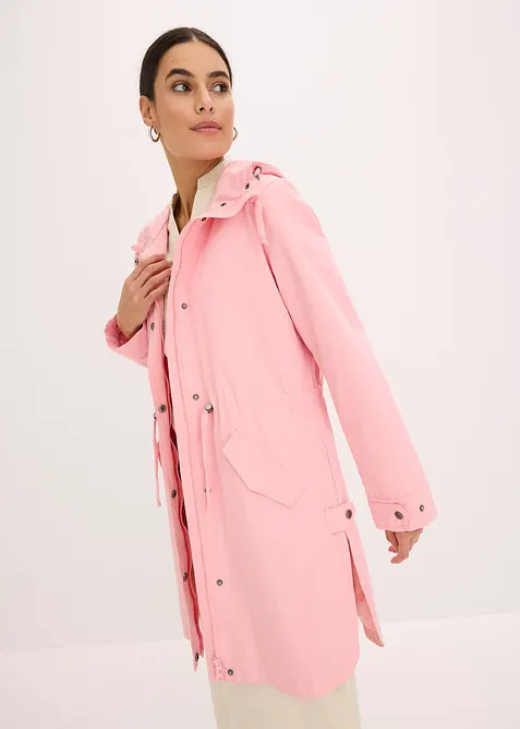 Lang parkas med hette, bonprix