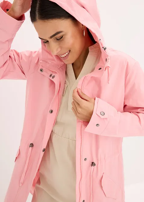 Lang parkas med hette, bonprix