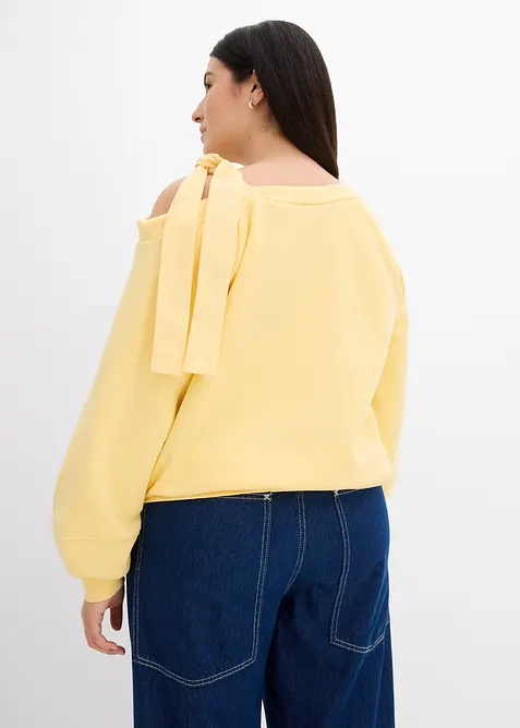 One shoulder-sweatshirt i vid modell, bonprix