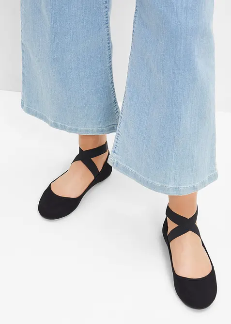 Ballerinasko med elastiske remmer, bonprix