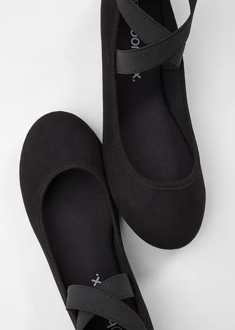Ballerinasko med elastiske remmer, bonprix