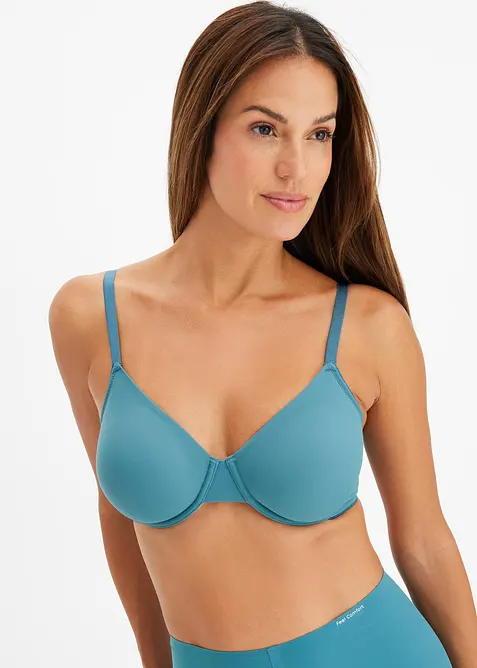 Upolstret T-shirt-BH med b&oslash;yle (3-pack), bonprix