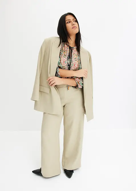 Blusetunika i lett sateng, bonprix