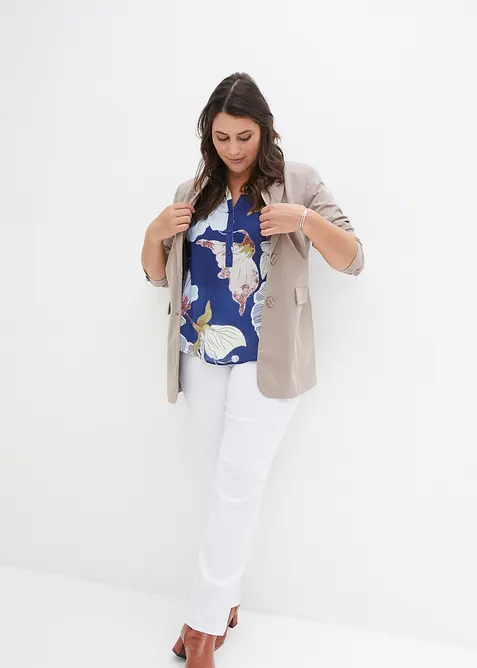 Bukse i bengalin med stretch og komfortlinning, Straight, bonprix