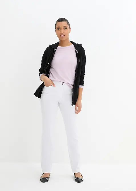 Bukse i bengalin med stretch og komfortlinning, Straight, bonprix