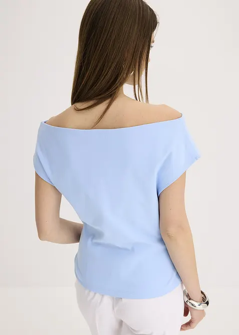 Off shoulder-topp i økologisk bomull, bonprix
