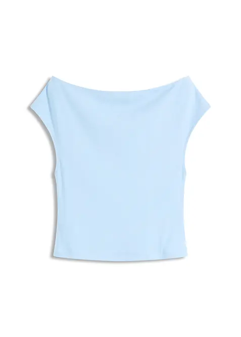 Off shoulder-topp i økologisk bomull, bonprix