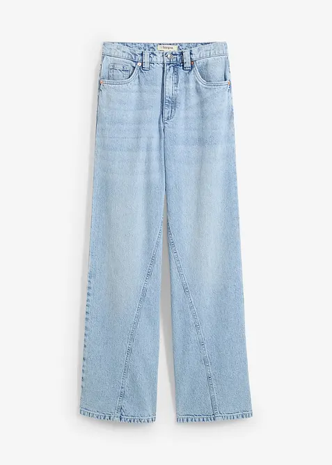 Wide Leg-jeans, High Waist, Low Stretch, bonprix