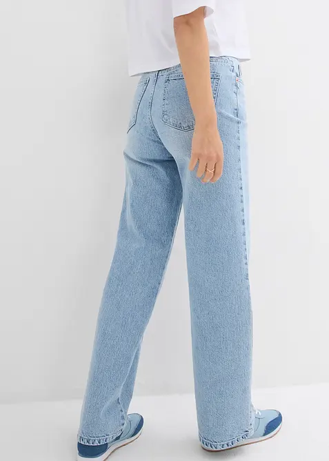 Wide Leg-jeans, High Waist, Low Stretch, bonprix