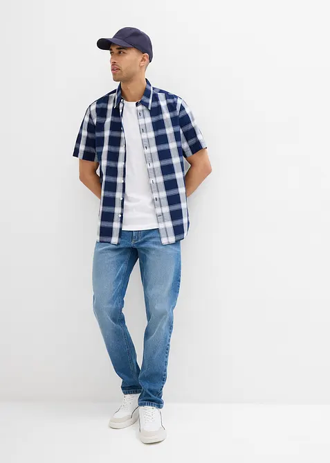 T-skjorte i økologisk bomull, Slim Fit (2-pack), bonprix