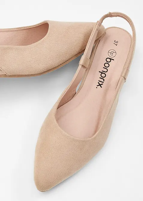 Slingbacks med flate h&aelig;ler, bonprix