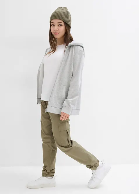 Cargobukse med påsatte lommer, bonprix