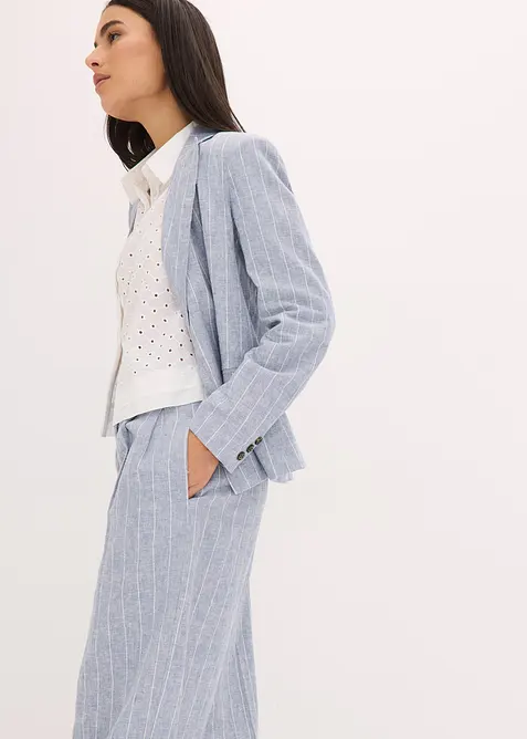 Bukse med lin og legg, bonprix