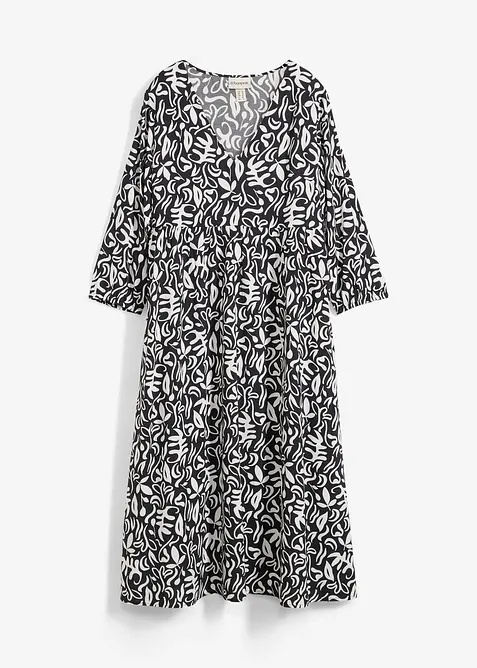 Midikjole i lett viskose, bonprix