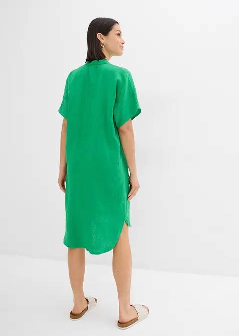 Skjortekjole i ren bomull, bonprix