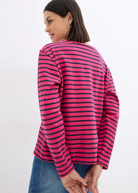 Sweatshirt i strukturmateriale, bonprix