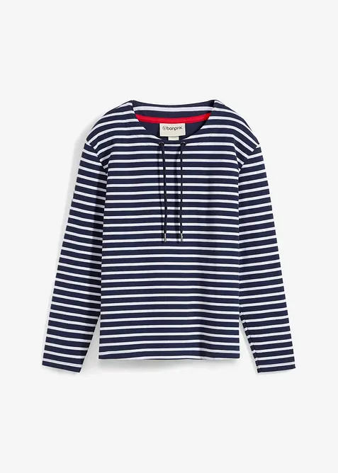 Sweatshirt i strukturmateriale, bonprix