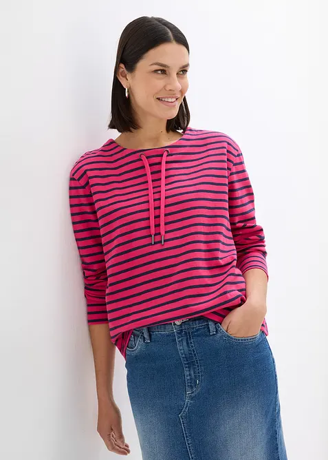 Sweatshirt i strukturmateriale, bonprix