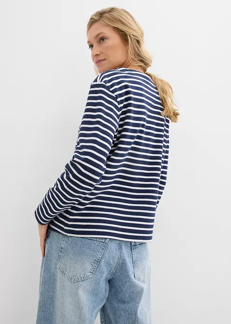 Sweatshirt i strukturmateriale, bonprix