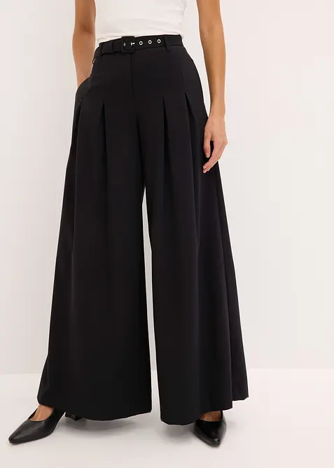 Bukse med legg og belte (2-delt sett), bonprix