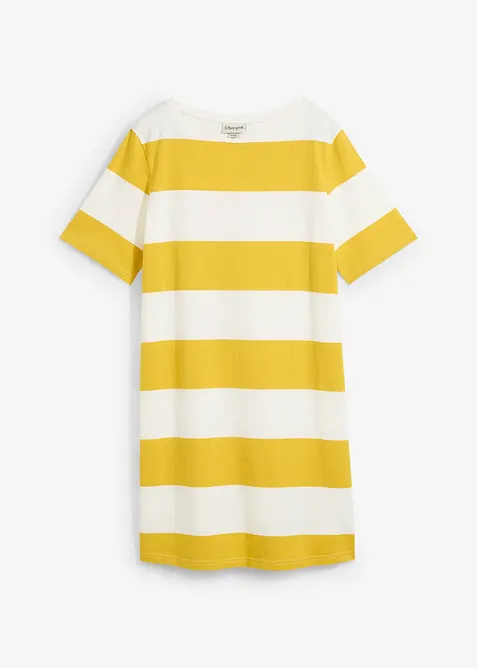 Kjole i &oslash;kologisk bomull og boxy modell, bonprix