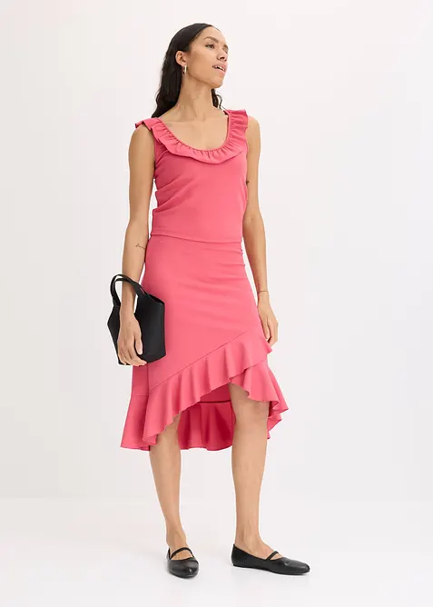 Jerseyskj&oslash;rt med volanger, bonprix