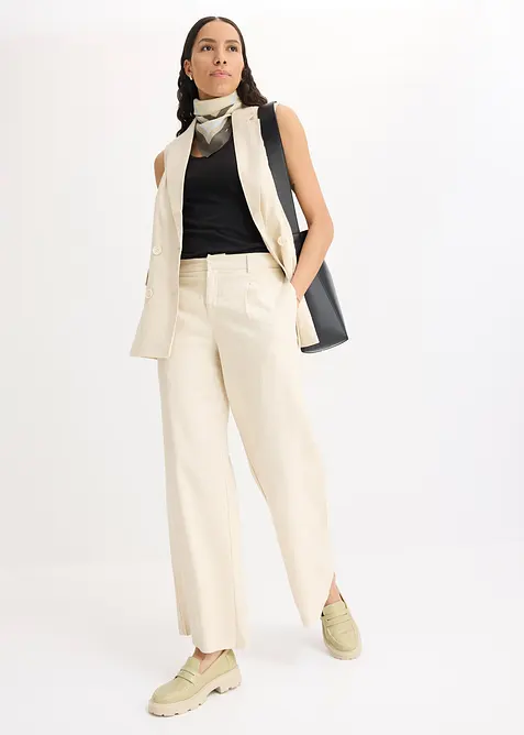 Vid bukse med lin, bonprix