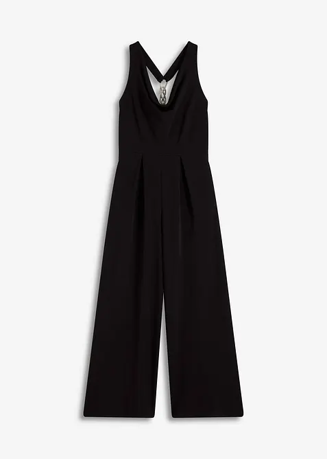 Jumpsuit med drapert utringning, bonprix