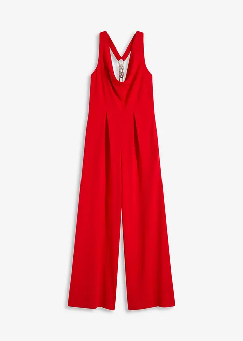 Jumpsuit med drapert utringning, bonprix