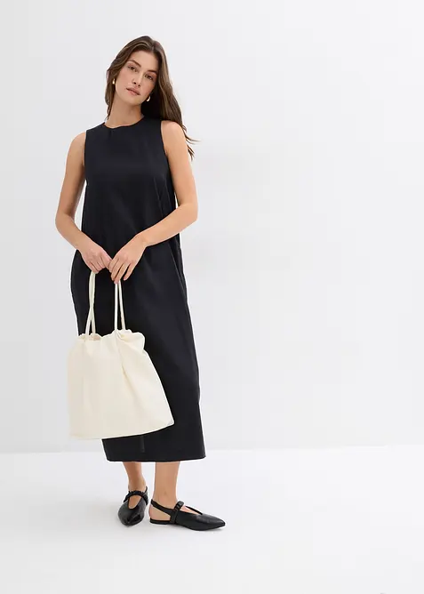 Maxikjole i viskosemiks med stikklommer, bonprix