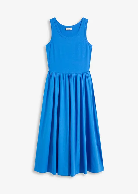 Trikotkjole i materialmiks, bonprix