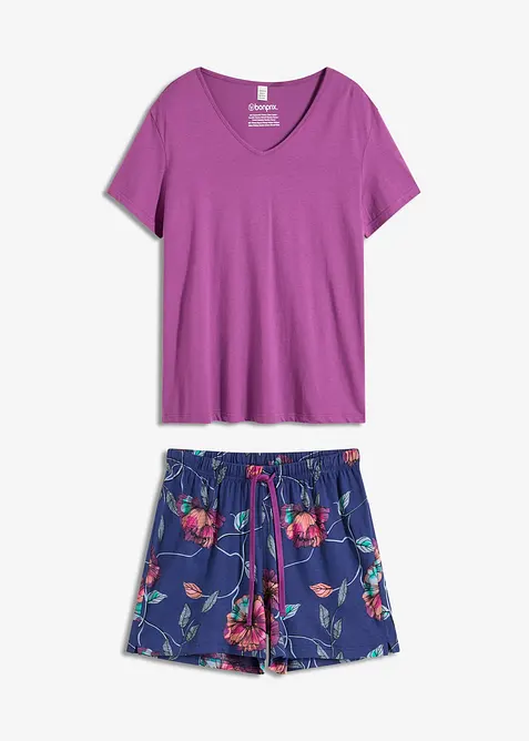 Kort pyjamas i myk viskosemiks, bonprix