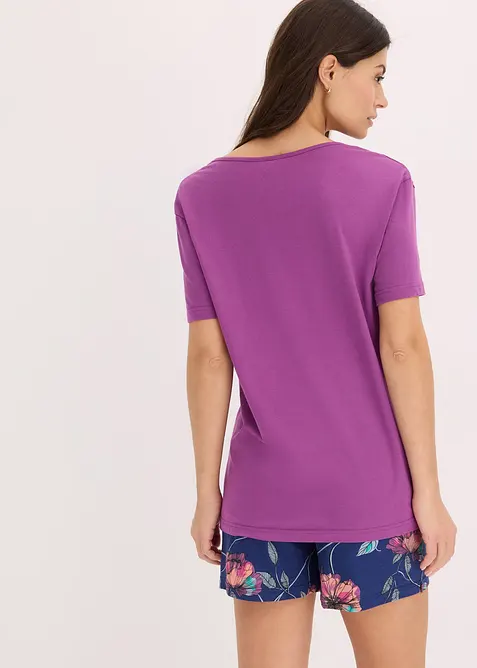 Kort pyjamas i myk viskosemiks, bonprix