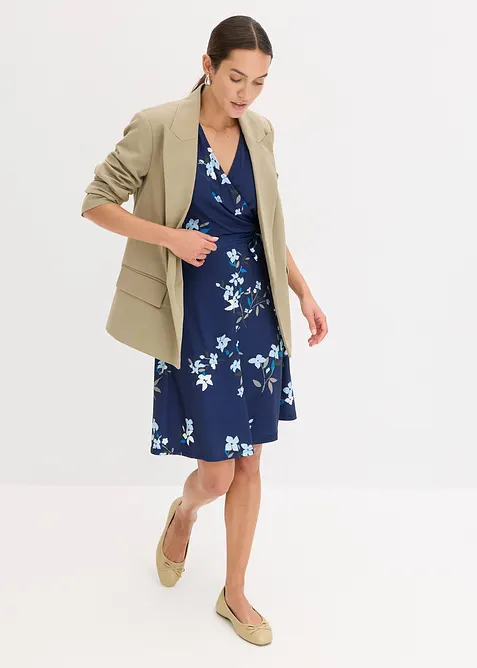 Jerseykjole i omslagsstil, bonprix