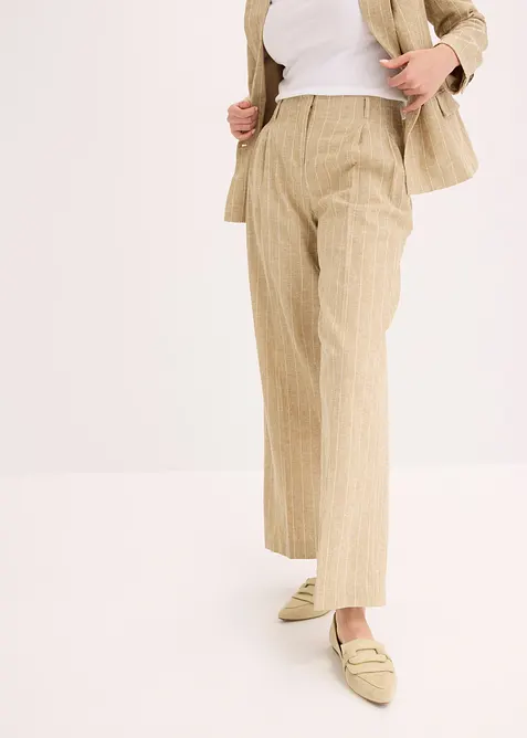 Bukse med lin og legg, bonprix