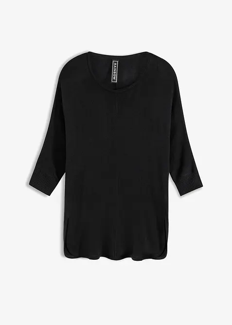 Finstrikket genser med 3/4-lange ermer, bonprix